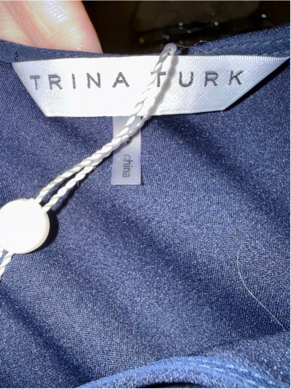 Women's Trina Turk Navy Celestina Mini Dress w/ Pleated Cape Sleeves Size 8 NEW - Picture 12 of 14